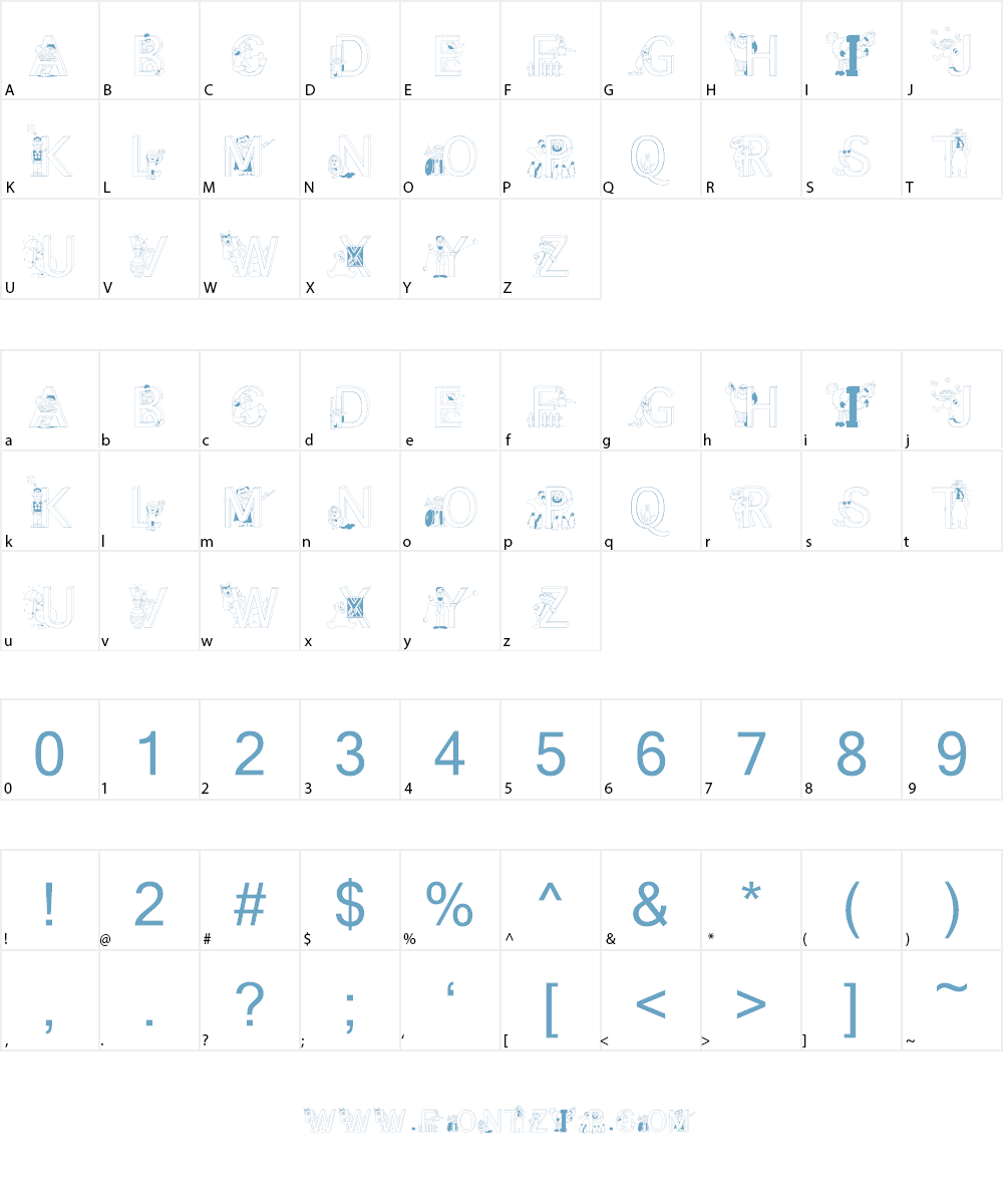 LMS Learn To Spell Font Character